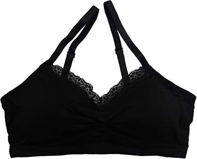 Coobie Seamless V-Neck With Lace Bra - Full Size - Black - 9042-BLACK-FULL SIZE